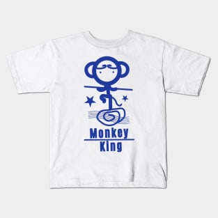 Monkey King - Blue Kids T-Shirt